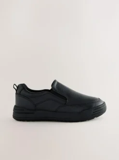 Next Black Leather Slip On School Loafers Sale