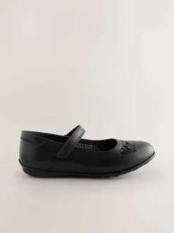 Next Black Leather Standard Fit (F) Mary Jane School Shoes Outlet