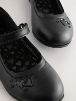 Next Black Leather Standard Fit (F) Mary Jane School Shoes Outlet