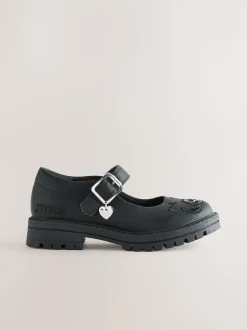 Next Black Lilo & Stitch Mary Jane School Shoes Clearance