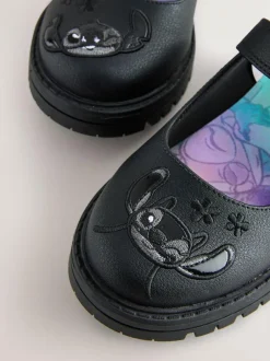 Next Black Lilo & Stitch Mary Jane School Shoes Clearance