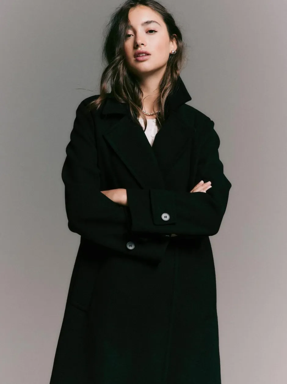 Next Long Maxi Coat Black Clearance