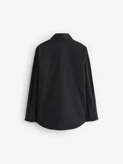 Next Black Long Sleeves Smart Trimmed Shirt (3-16yrs)