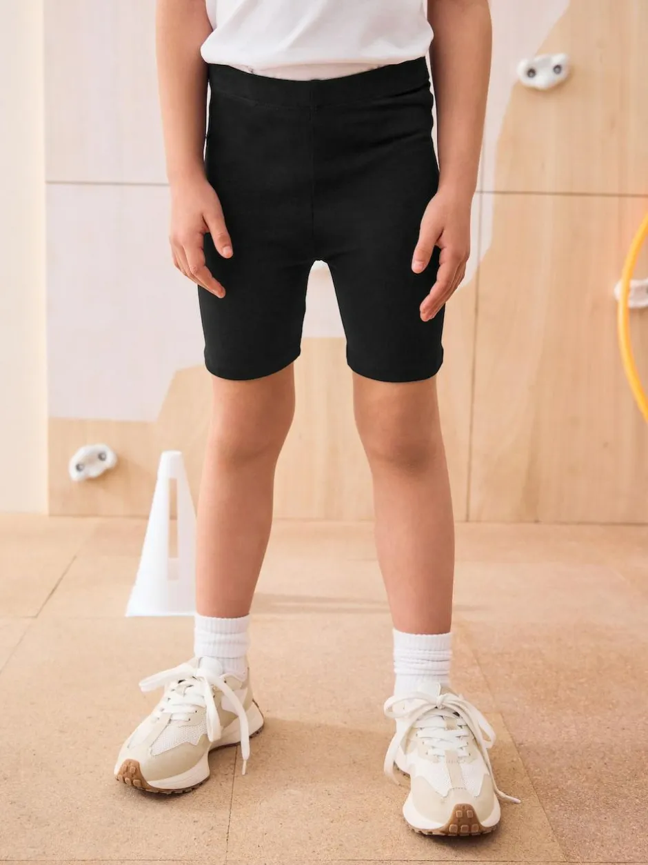 Next Longer Length 2 Pack Cotton Rich Stretch Cycle Shorts (3-16yrs) Black Sale
