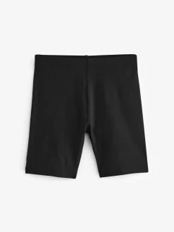 Next Longer Length 2 Pack Cotton Rich Stretch Cycle Shorts (3-16yrs) Black Sale