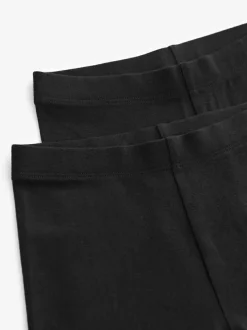 Next Longer Length 2 Pack Cotton Rich Stretch Cycle Shorts (3-16yrs) Black Sale