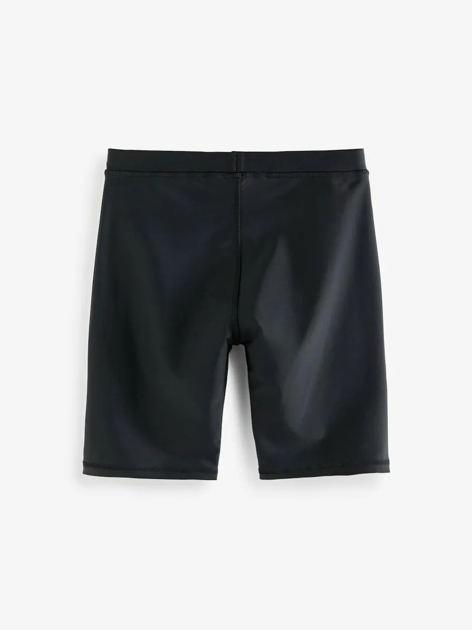 Next Longer Length Stretch Swim Shorts (3-16yrs) Black New