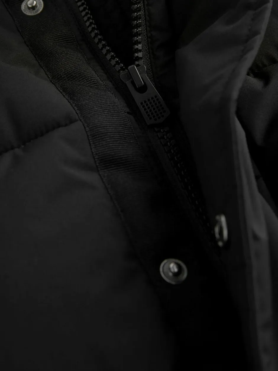 Next Black Longline Shower Resistant Padded Coat (3-17yrs) Clearance