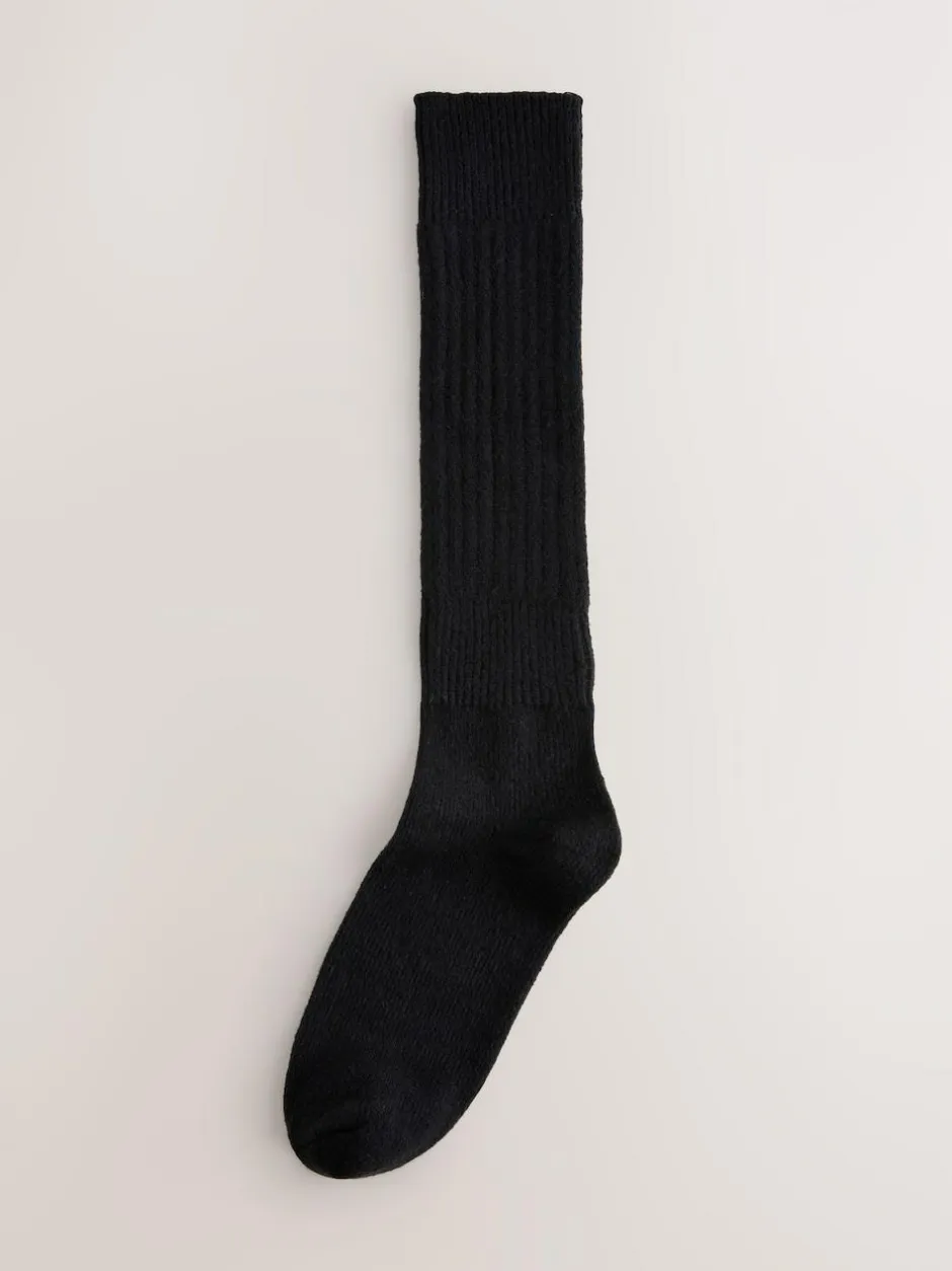 Next Longline Slouchy Socks 1 Pack Black Clearance