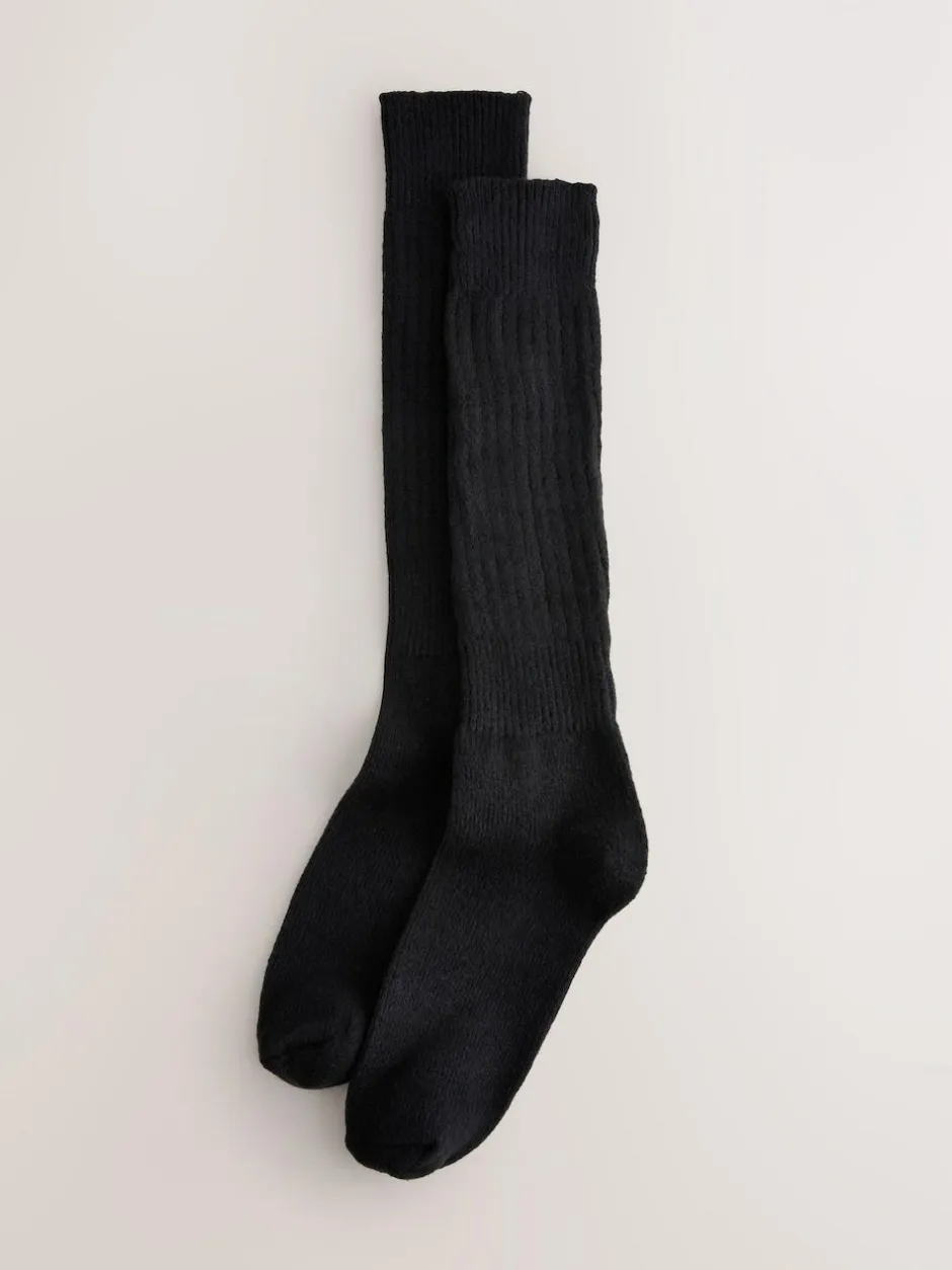 Next Longline Slouchy Socks 1 Pack Black Clearance