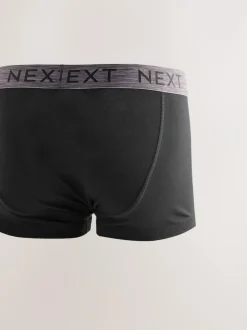 Next Black Marl Waistband Hipster Boxers 5 Pack New