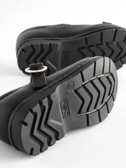 Next Wide Fit (G) School Junior Bow T-Bar Shoes Black Matt Online