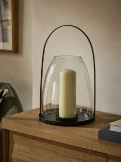 Next Black Metal Curved Handle Lantern Large Online