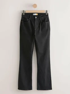 Next Mid Rise Stretch Bootcut Jeans Black Sale