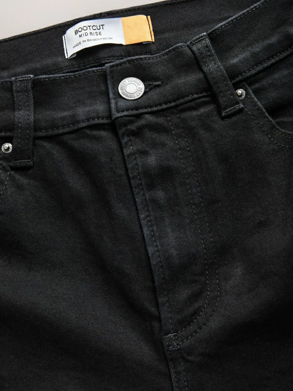 Next Mid Rise Stretch Bootcut Jeans Black Sale