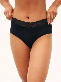 Next Midi Cotton Lace Knickers 4 Pack Black Discount