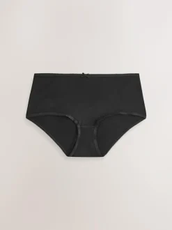 Next Black Midi Cotton Rich Knickers 5 Pack Online