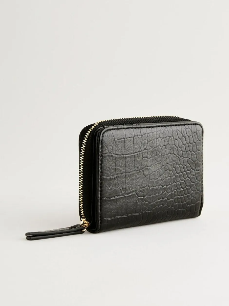 Next Midi Zip Around Purse Black New