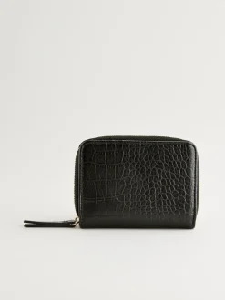 Next Midi Zip Around Purse Black New