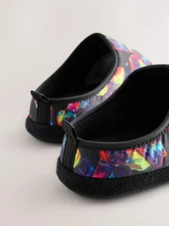Next Black Multicoloured Gamer Warm Lined Slipper Mules Clearance