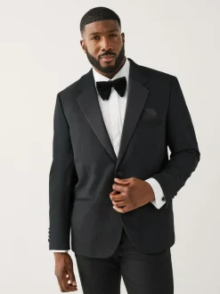 Next Black Muscle Fit Motionflex Stretch Tuxedo Suit Jacket Online