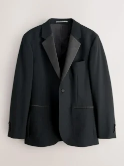 Next Black Muscle Fit Motionflex Stretch Tuxedo Suit Jacket Online