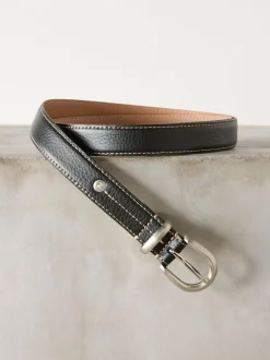 Next N. Premium Made In Italy Mid Width Belt Black Sale