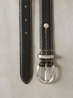 Next N. Premium Made In Italy Mid Width Belt Black Sale