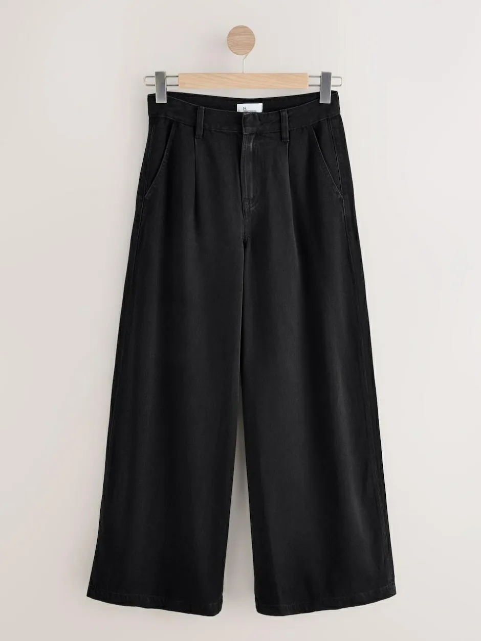 Next N. Premium Palazzo Wide Leg Jeans Black Sale