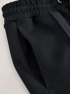Next N. Premium Soft Touch Scuba Slim Fit Open Joggers Black Outlet