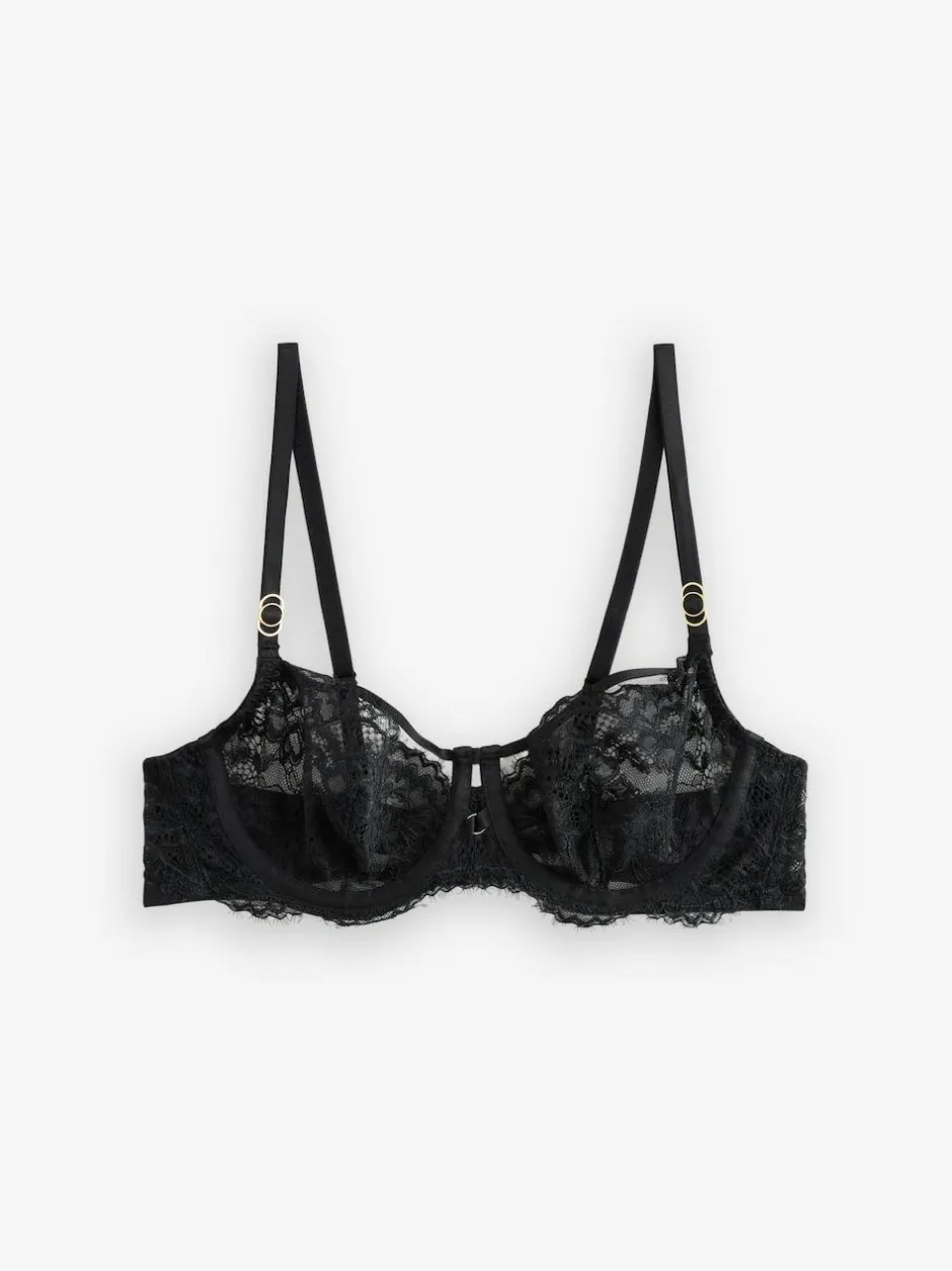 Next Non Pad Balcony A-E Lace Bra Black Hot
