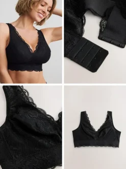 Next Non Pad Non Wire Total Support Lace Bra Black Hot