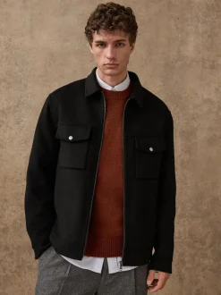 Next Black N.Premium Wool Rich Soft Touch Jacket Discount