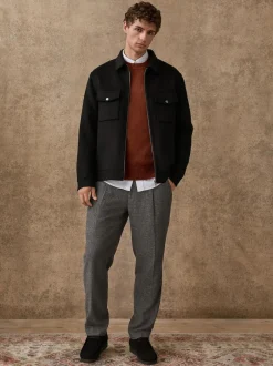 Next Black N.Premium Wool Rich Soft Touch Jacket Discount