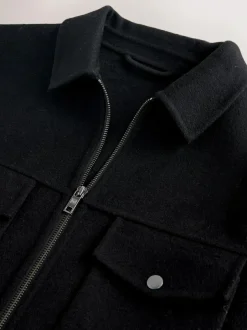 Next Black N.Premium Wool Rich Soft Touch Jacket Discount