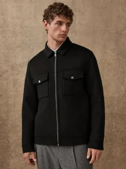 Next Black N.Premium Wool Rich Soft Touch Jacket Discount