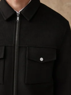 Next Black N.Premium Wool Rich Soft Touch Jacket Discount