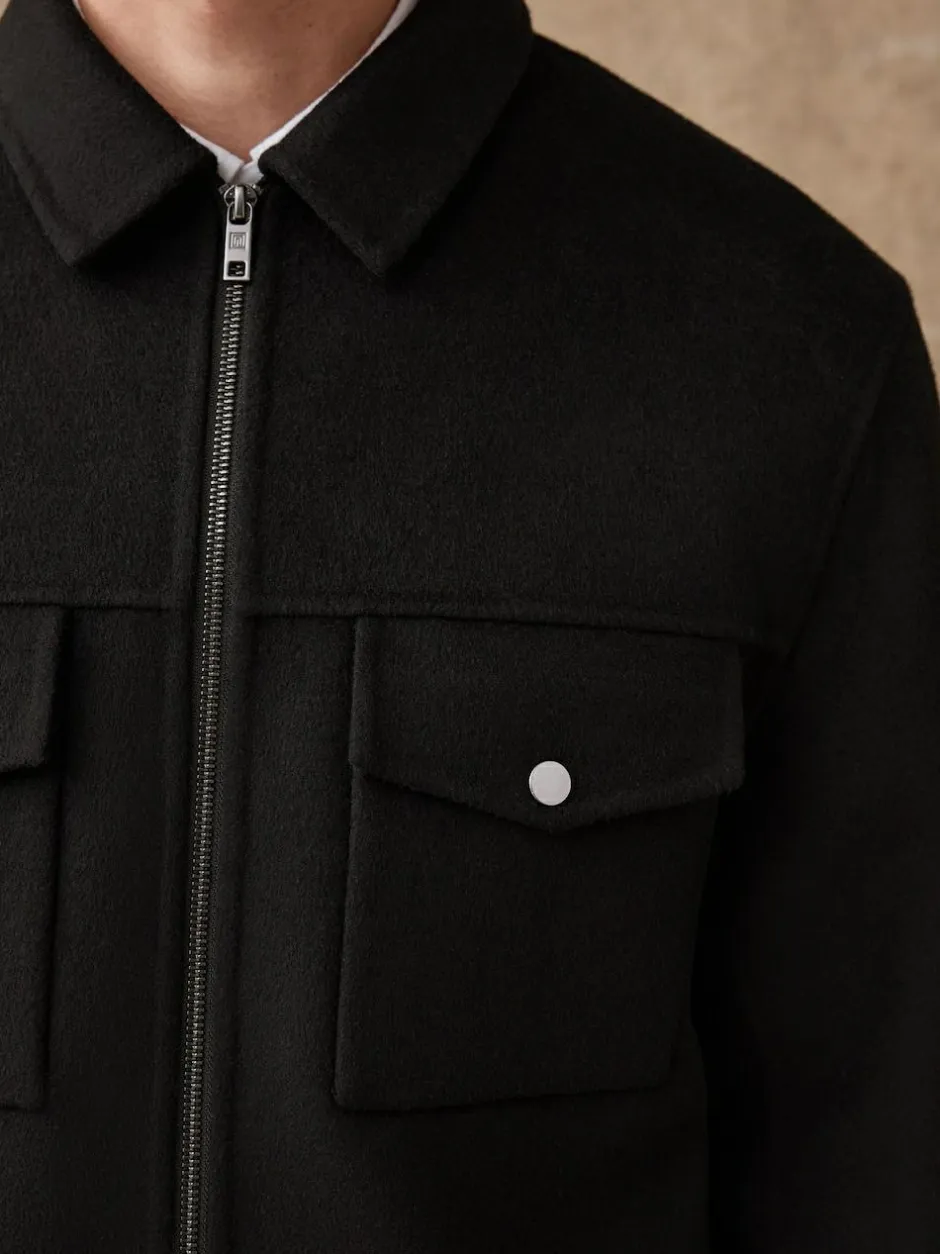 Next Black N.Premium Wool Rich Soft Touch Jacket Discount