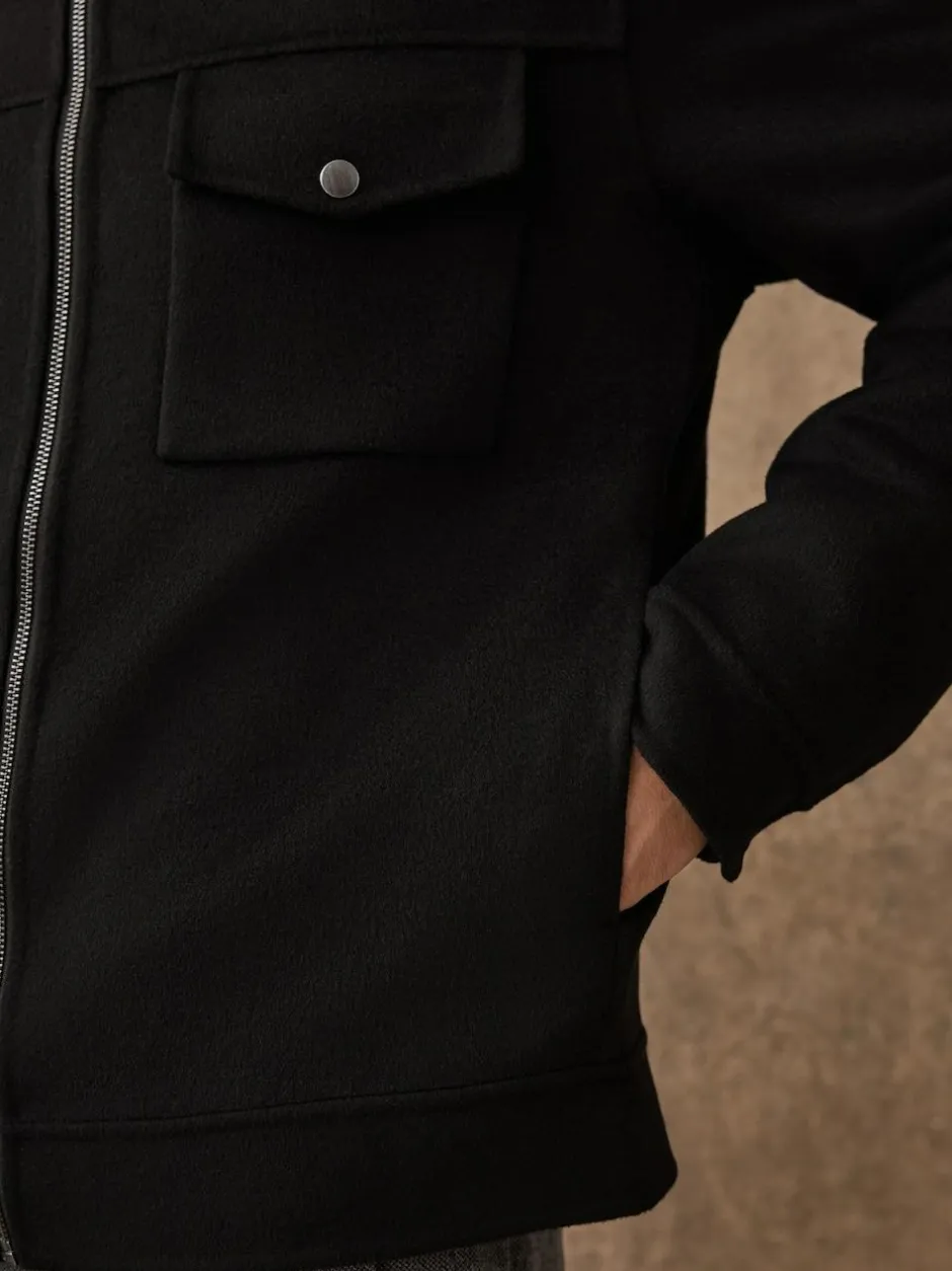 Next Black N.Premium Wool Rich Soft Touch Jacket Discount
