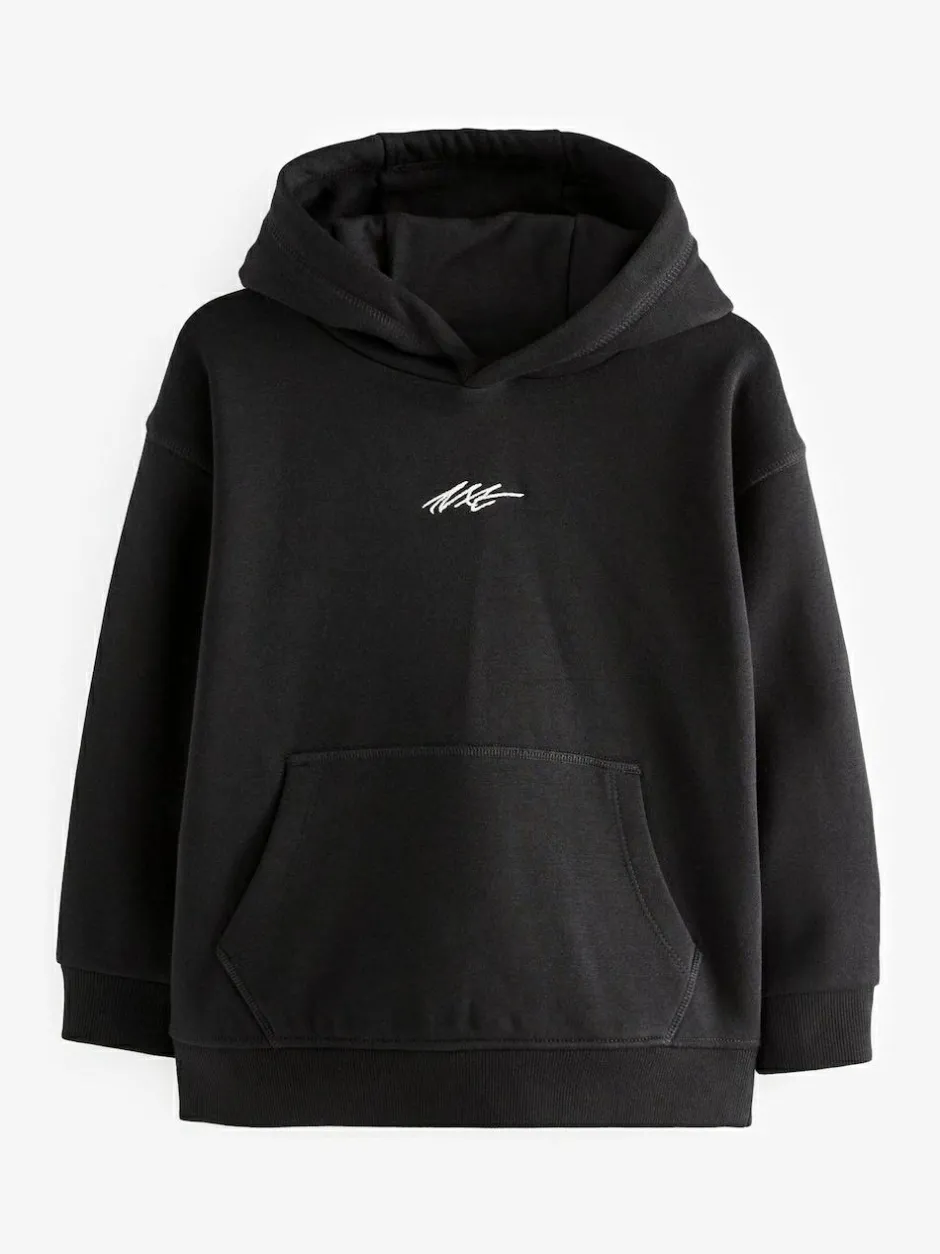 Next Black NXT Sign Off Hoodie (3-16yrs) New