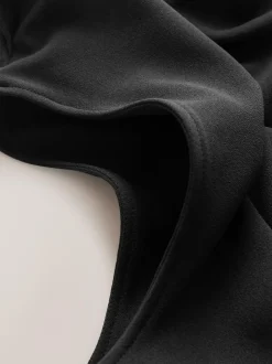 Next Occasion Cowl Neck Sleeveless Jersey Jumpsuit Black Hot