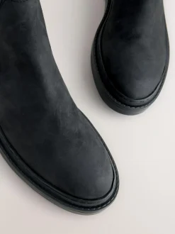 Next Forever Comfort® Round Toe Chelsea Boots Black Oiled Leather Hot