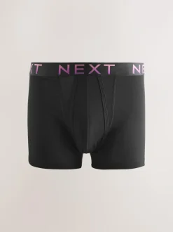 Next Black Ombre Waistband 5 Pack A-Front Cotton Rich Boxers Online