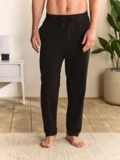 Next Open Loopback Soft Touch Cuffed Joggers Black Discount