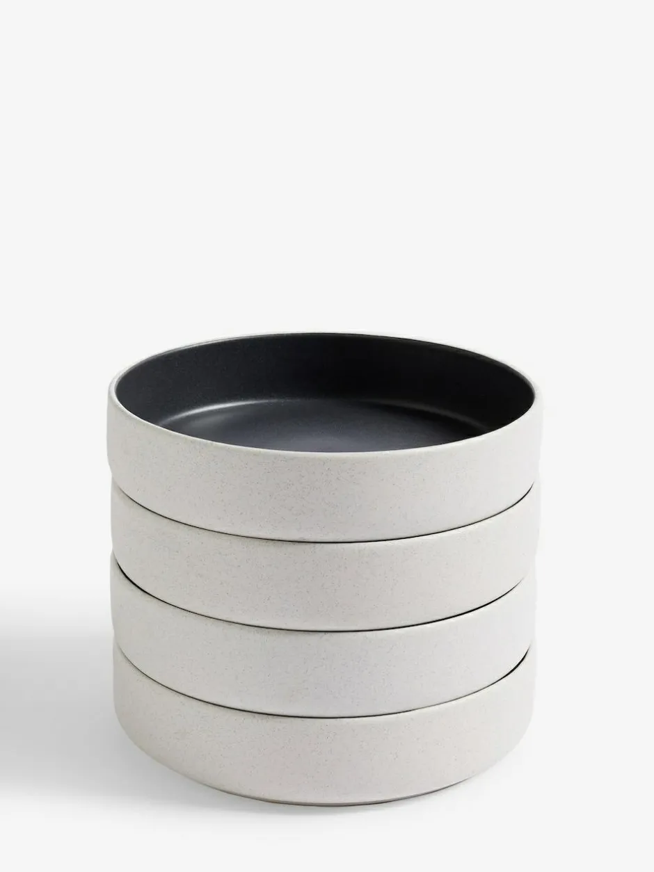 Next Otis Set of 4 Pasta Bowls Black Clearance