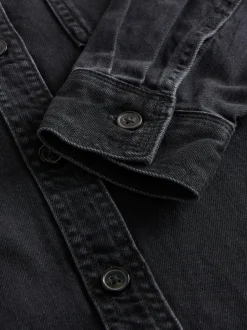 Next Black Oversize Denim Shirt Online