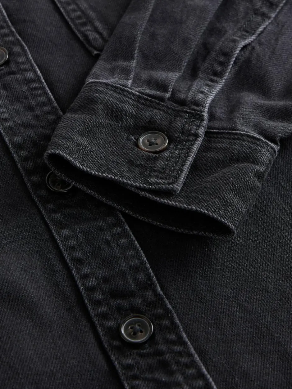 Next Black Oversize Denim Shirt Online
