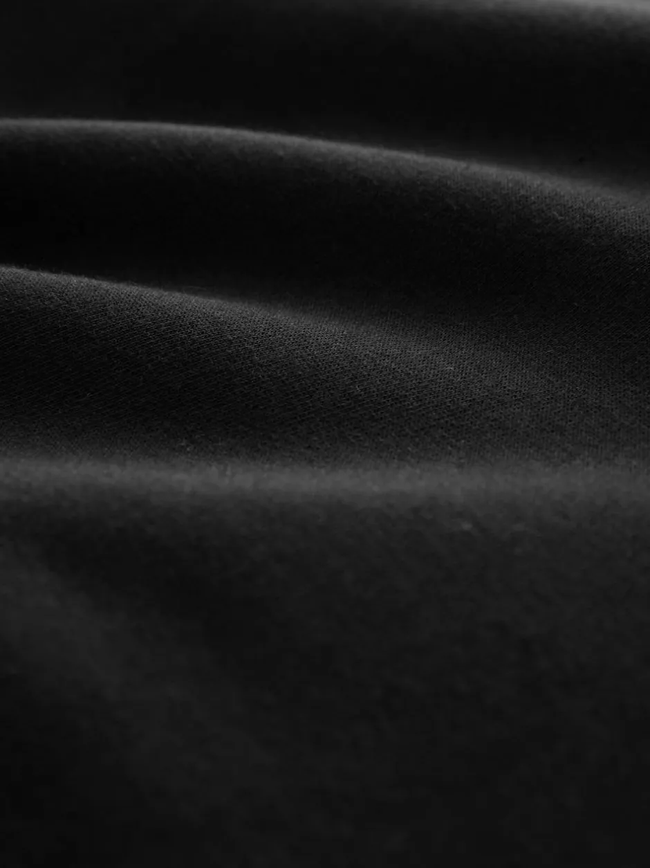Next Oversized Heavyweight Cotton Rich Jersey Hoodie Black