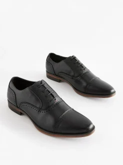 Next Oxford Toe Cap Shoes Black Best