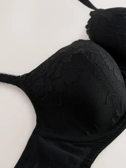 Next Pad Balcony DD+ Lace Bra Black Online